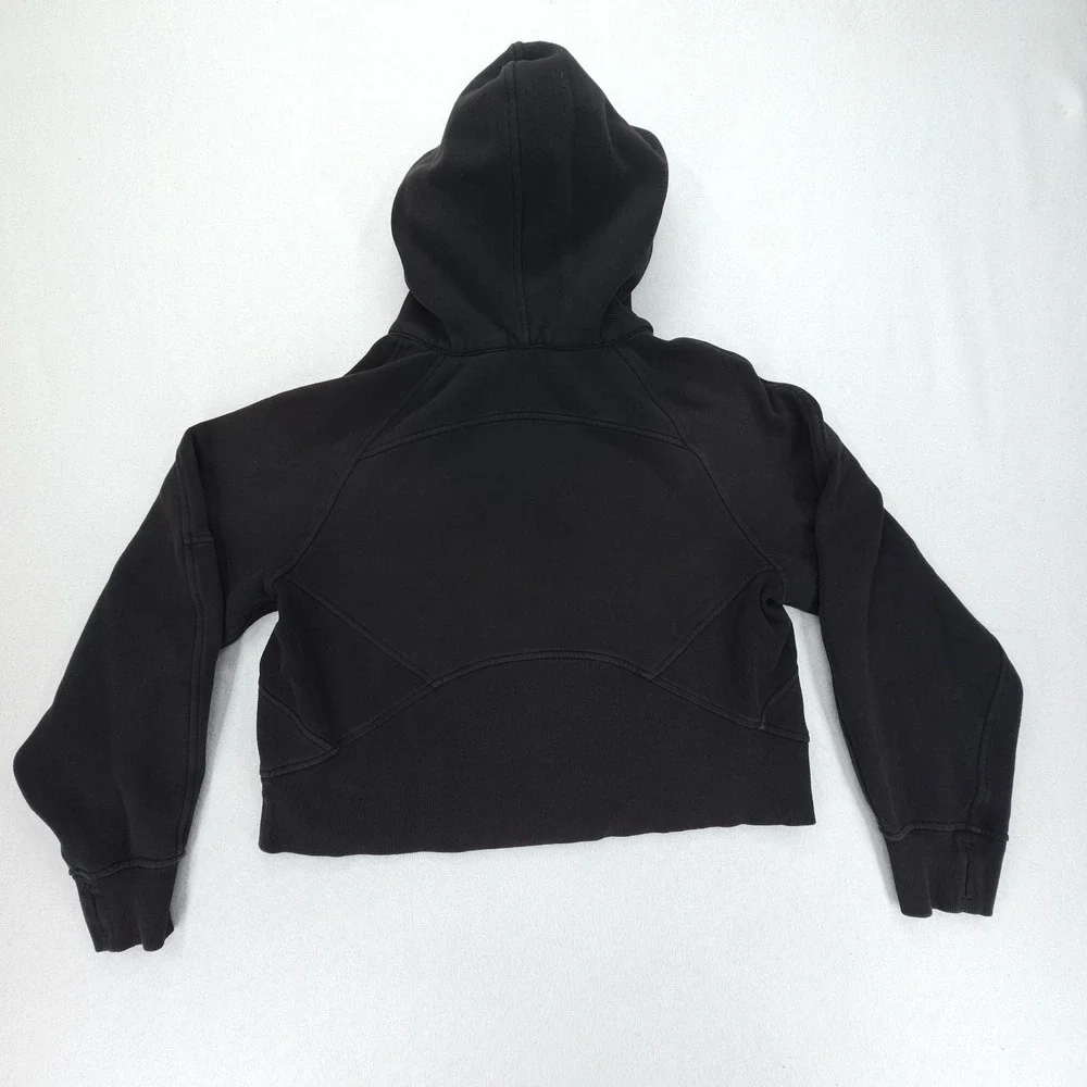 Lululemon Sweatshirt Womens XS/S Black Scuba Oversized Full Zip Hoodie Yoga Gym